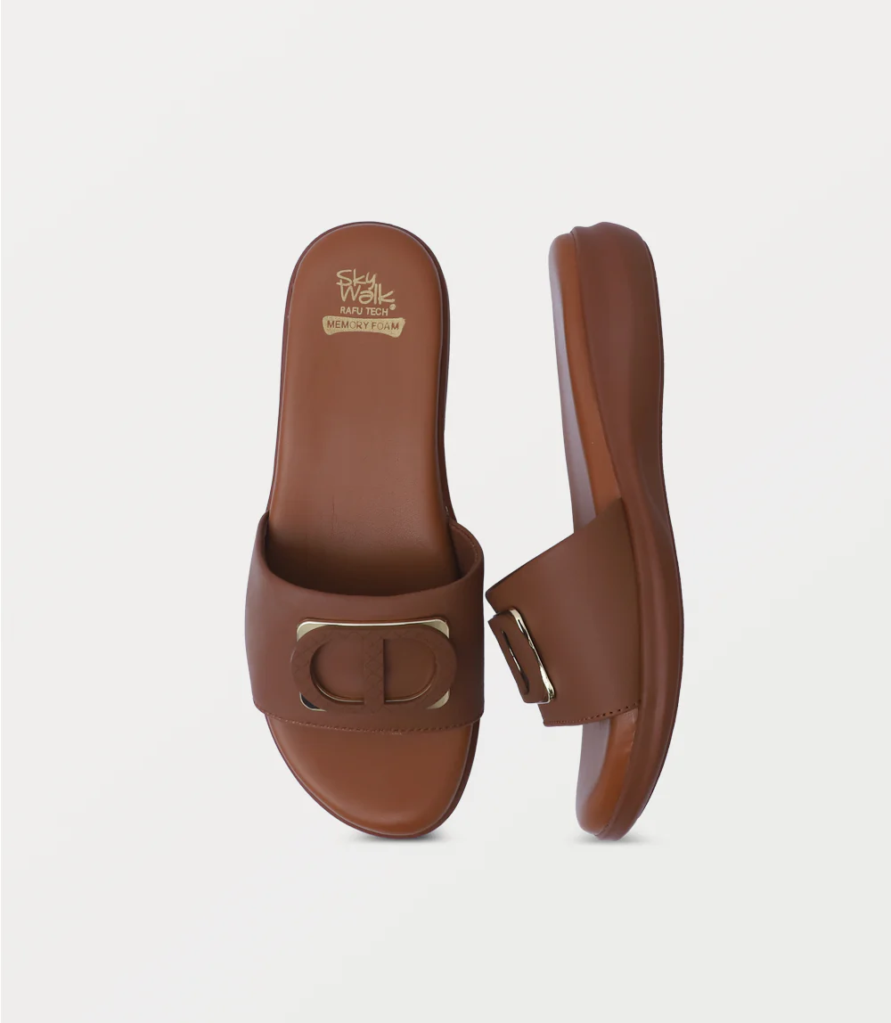 Women Comfort Slipper-TAN - Image 4