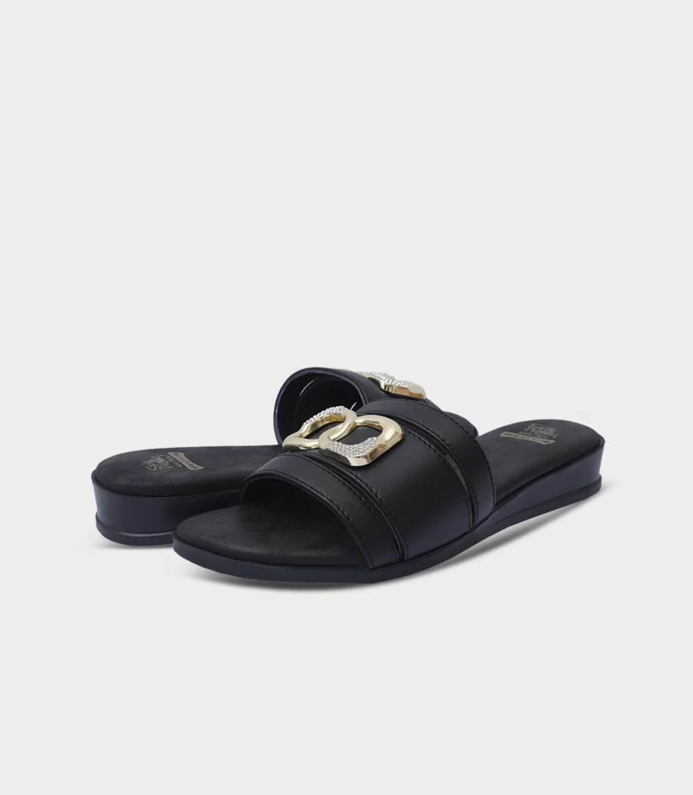 Women Comfort Slipper-BLACK - Image 3