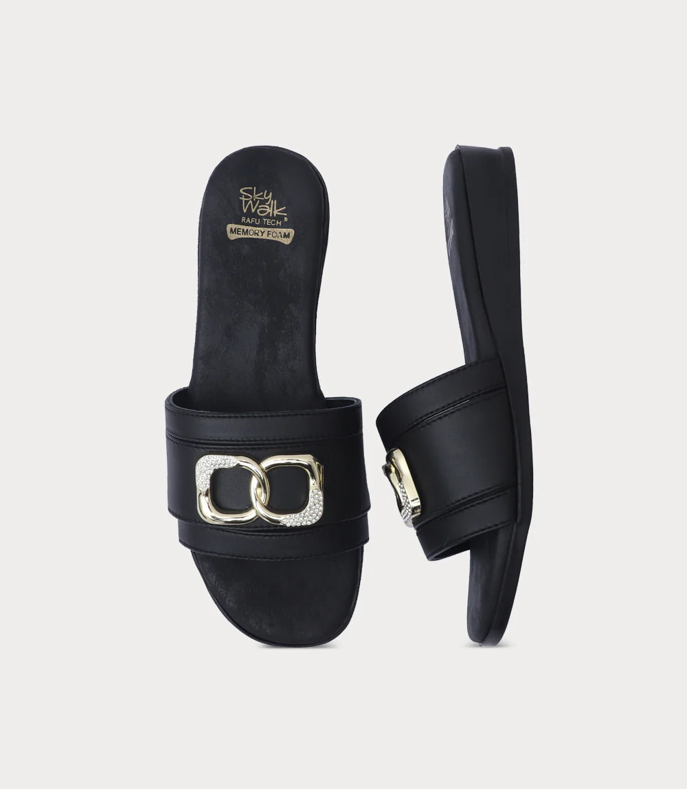 Women Comfort Slipper-BLACK - Image 4