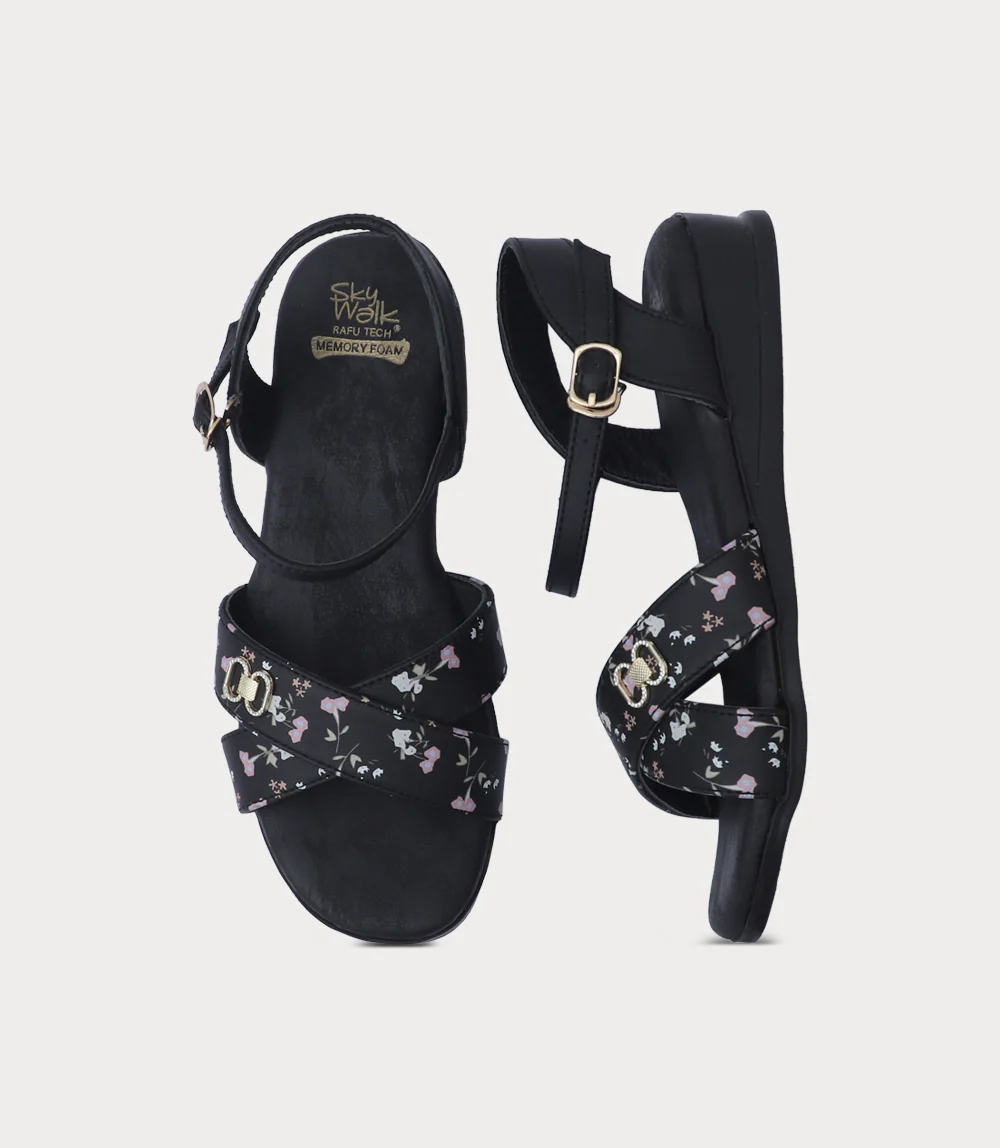 Women Comfort Sandal-BLACK - Image 4