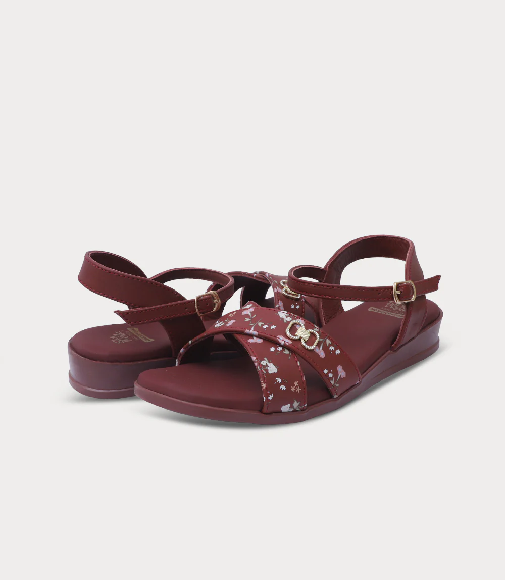 Women Comfort Sandal-MAROON - Image 3
