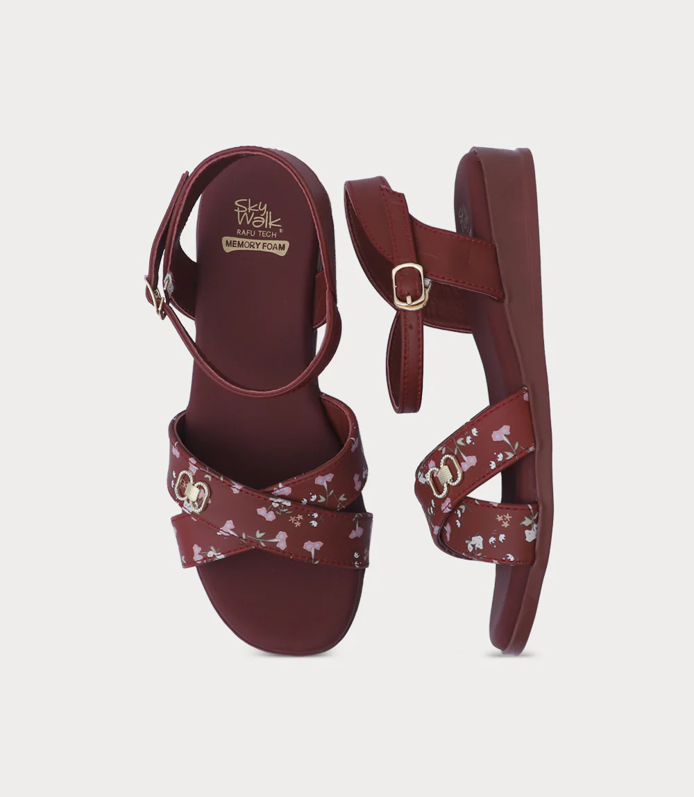 Women Comfort Sandal-MAROON - Image 4