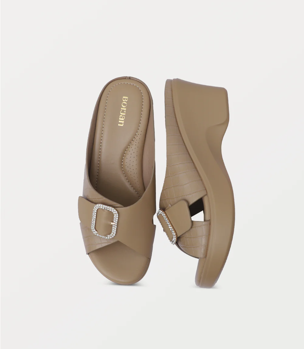 Women Comfort Slipper-KHAKI - Image 4