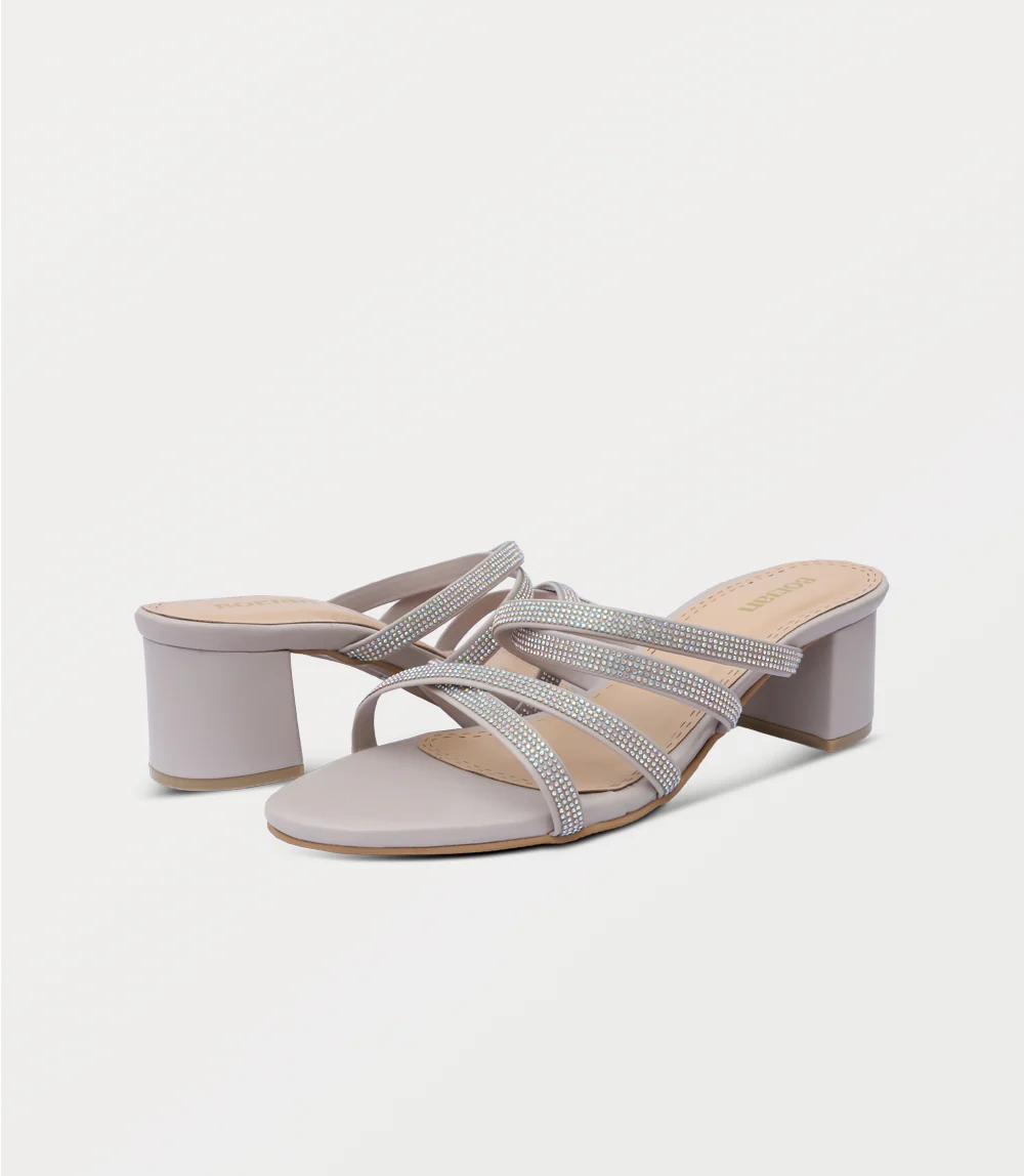 Women Slipper Heels-TAUPE - Image 3