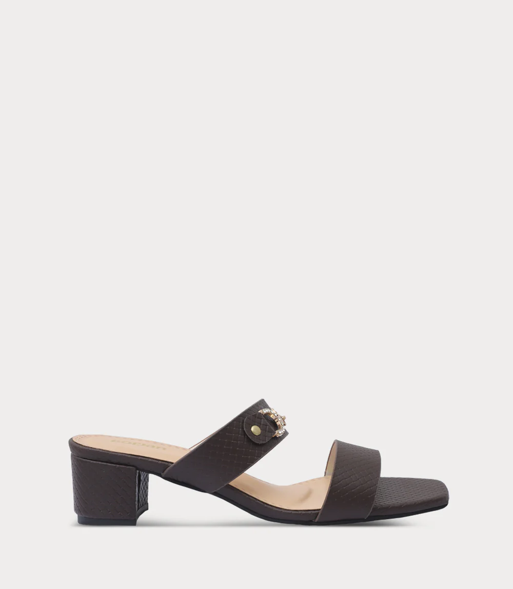 Women Slipper Heels-BROWN