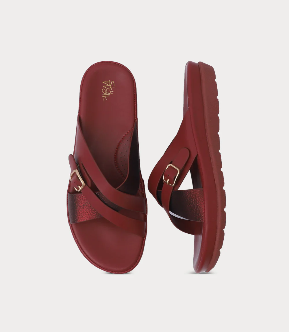 Women Comfort Slipper-MAROON - Image 4