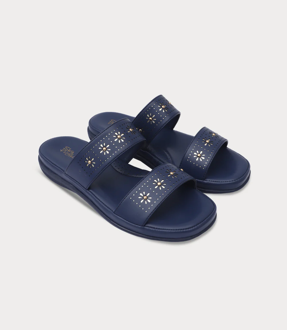 Women Comfort Slipper-NAVY - Image 2