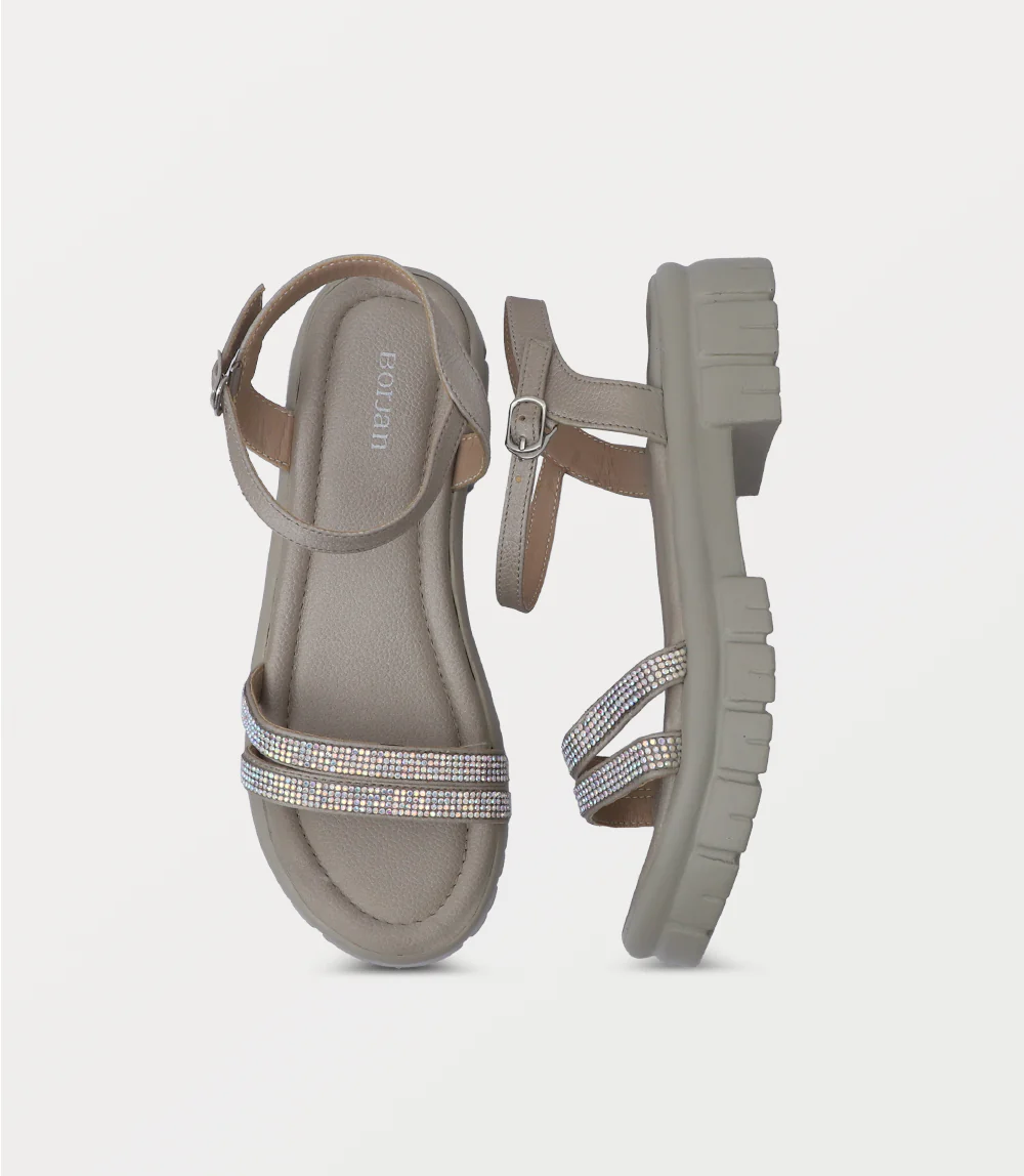 Women Platform Sandal-MOUSE GREY - Image 4