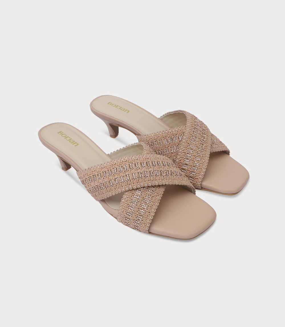 Women Slipper Heels-NUDE PINK - Image 2