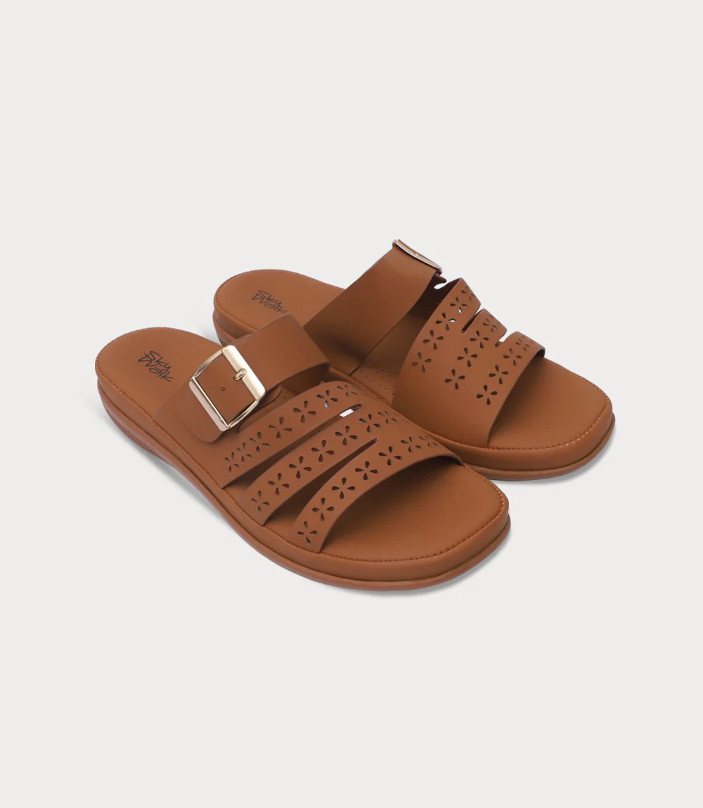 Women Comfort Slipper-TAN - Image 2