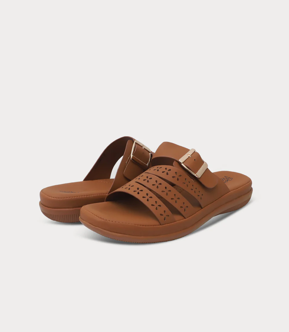 Women Comfort Slipper-TAN - Image 3
