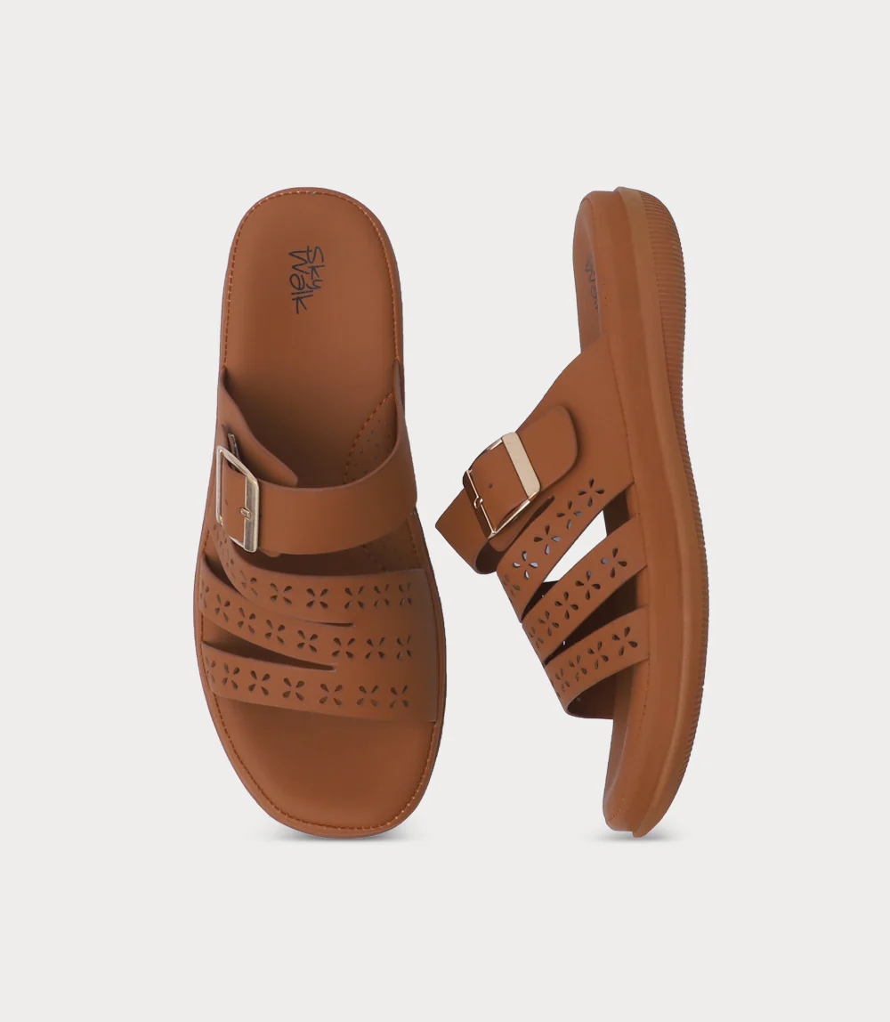Women Comfort Slipper-TAN - Image 4