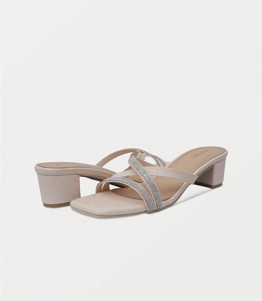 Women Slipper Heels-IVORY - Image 3