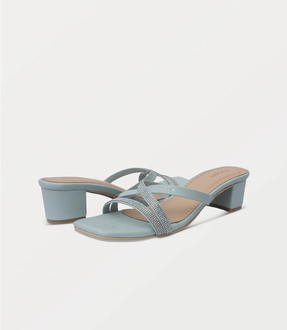 Women Slipper Heels-MINT - Image 3