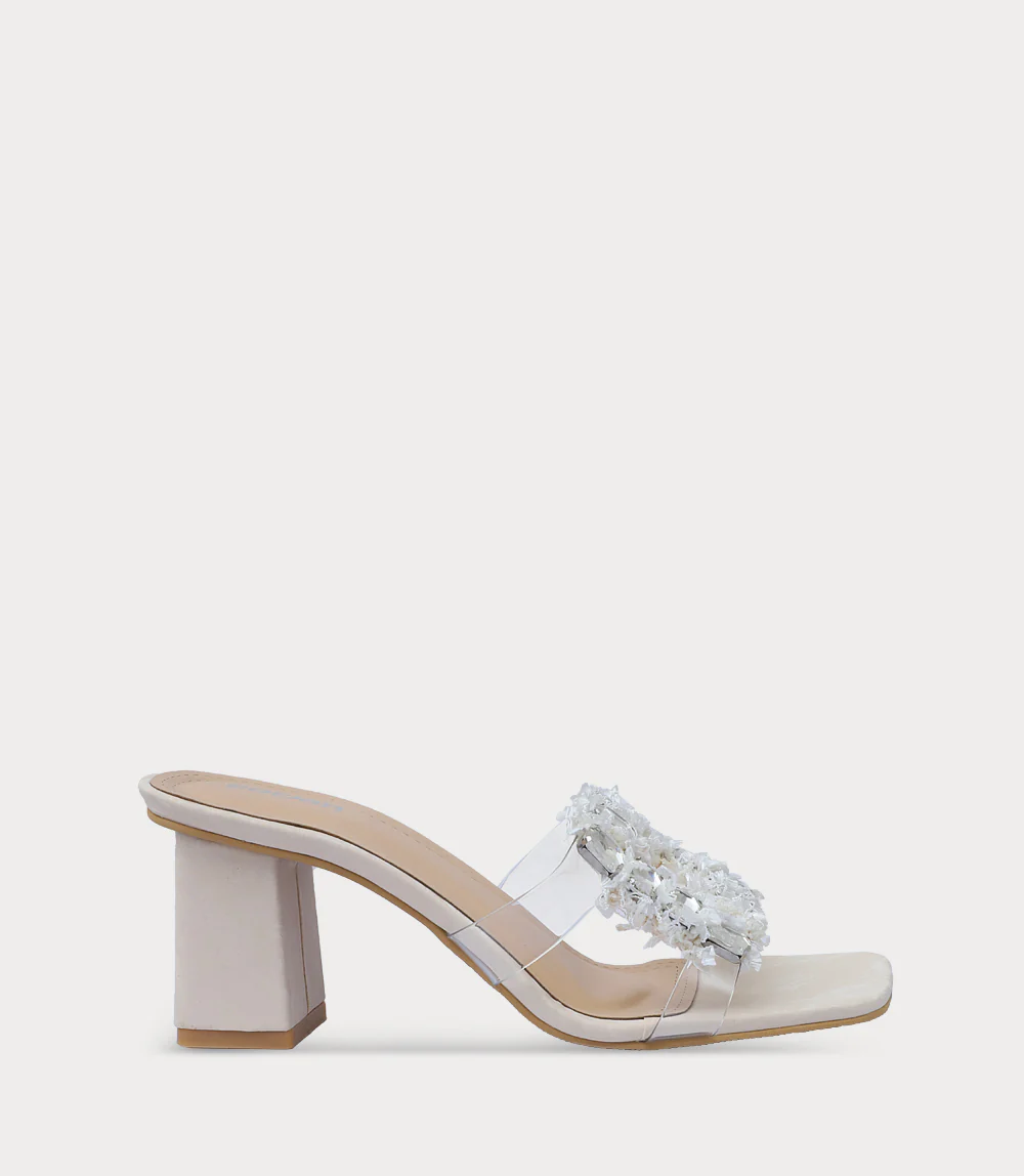 Women Slipper Heels-IVORY