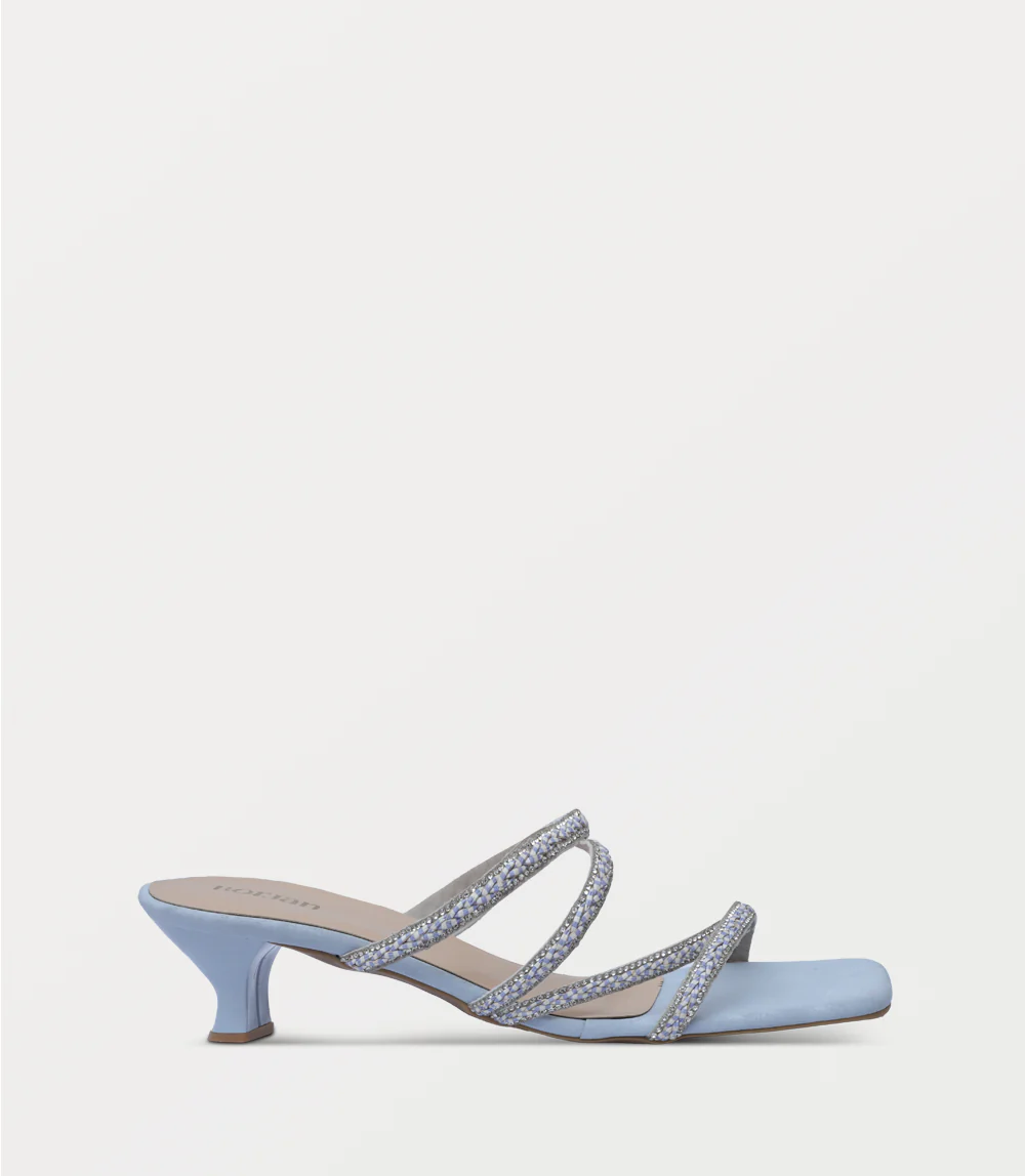 Women Slipper Heels-LIGHT BLUE