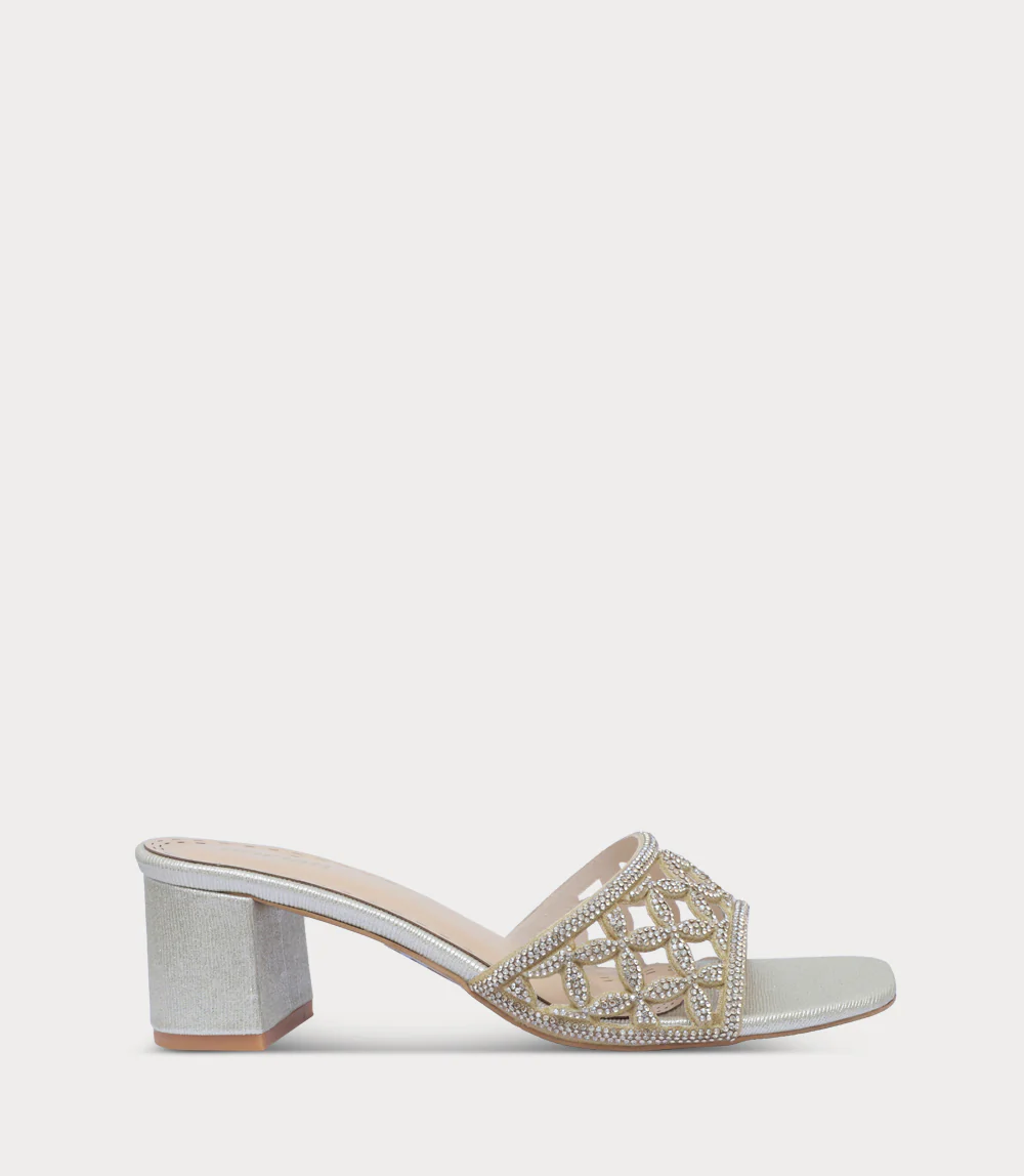 Women Slipper Heels-GOLDEN