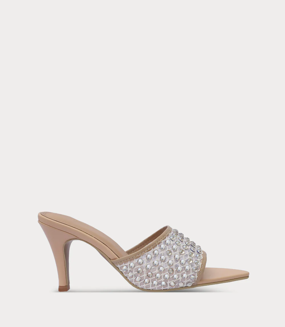 Women Slipper Heels-CAMEL