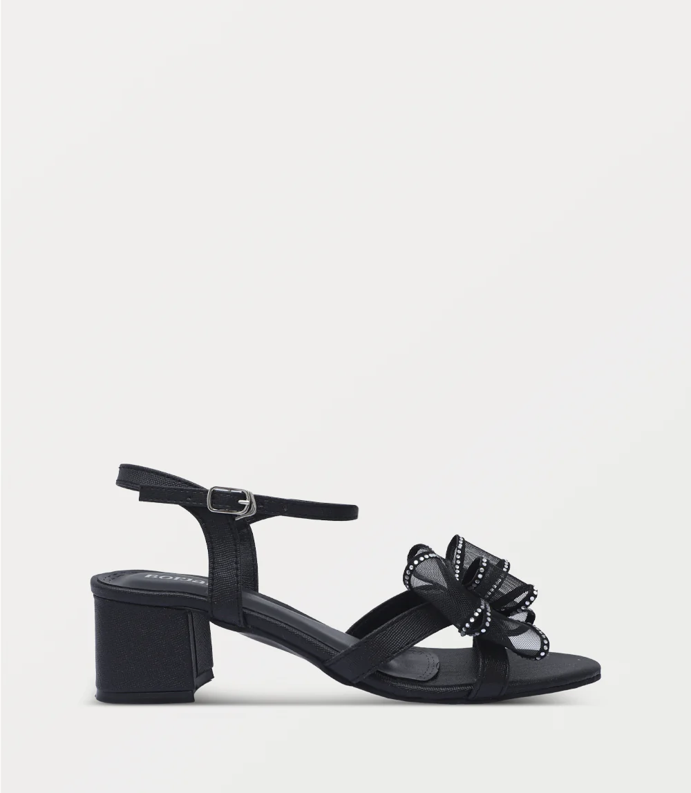 Women Sandal Heel-BLACK