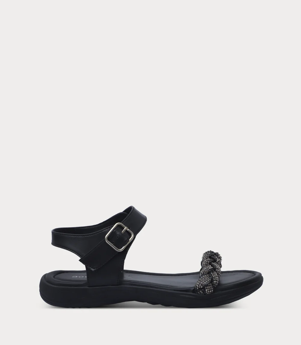Women Comfort Sandal-BLACK