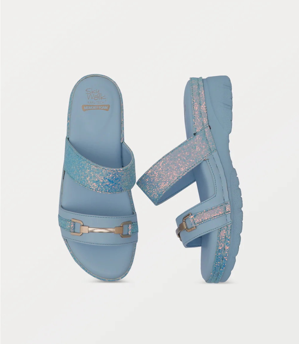 Women Comfort Slipper-SKY BLUE - Image 4