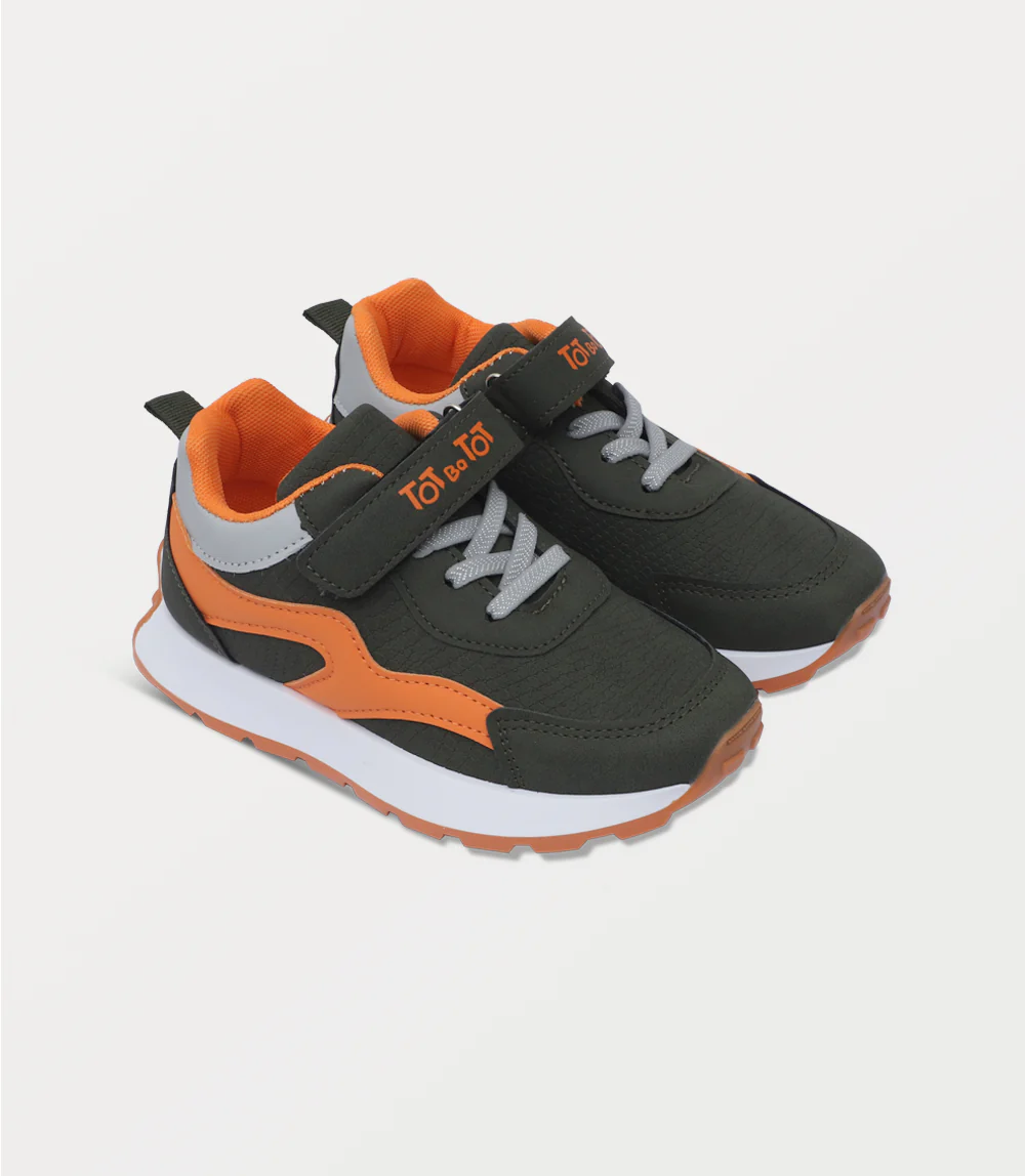 Boy Sneakers-KHAKI/GRN - Image 2