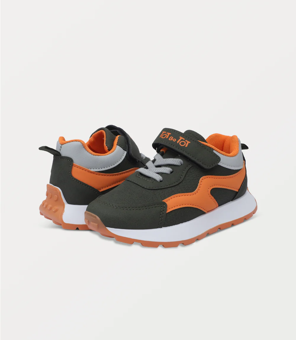 Boy Sneakers-KHAKI/GRN - Image 3
