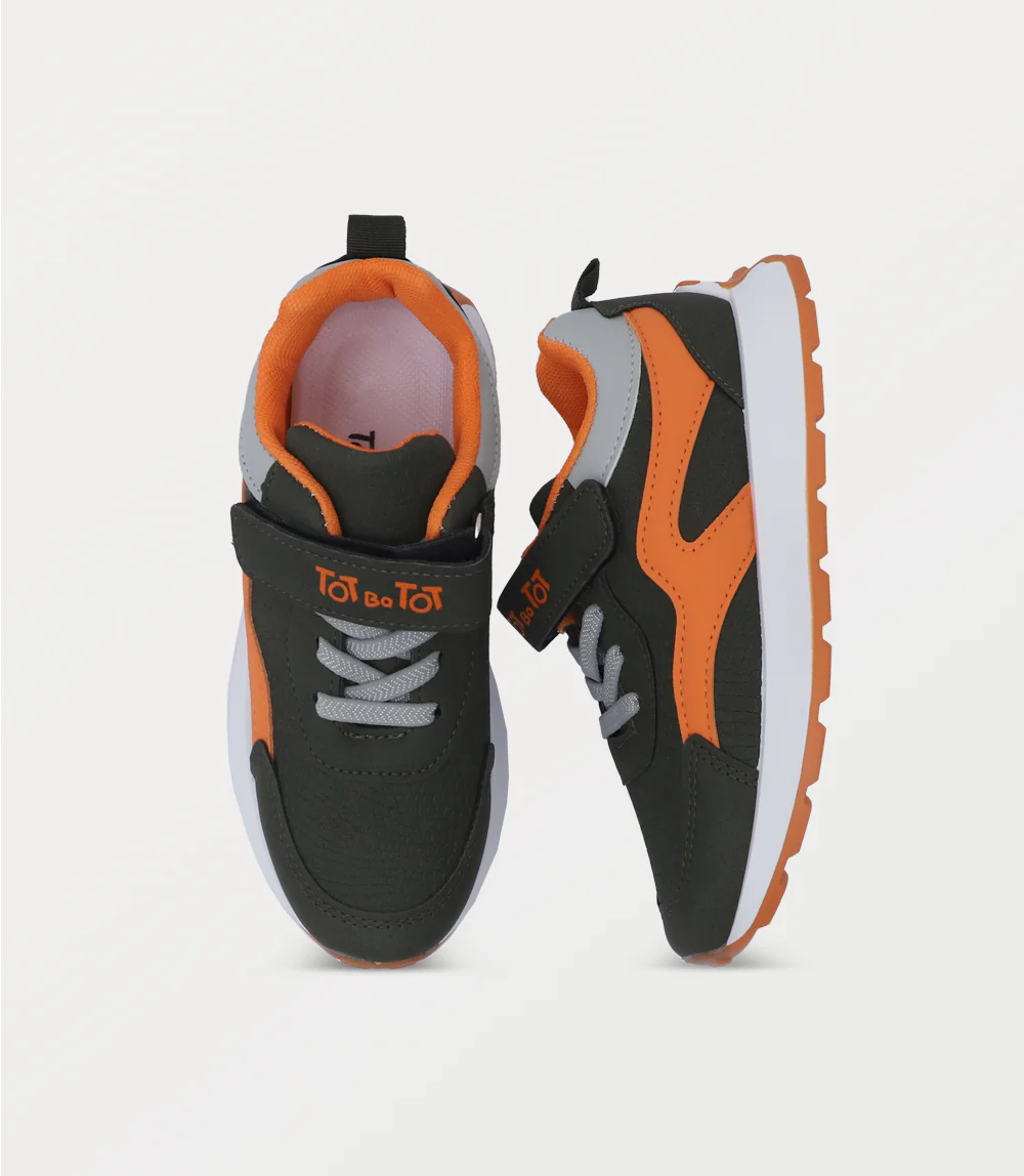 Boy Sneakers-KHAKI/GRN - Image 4