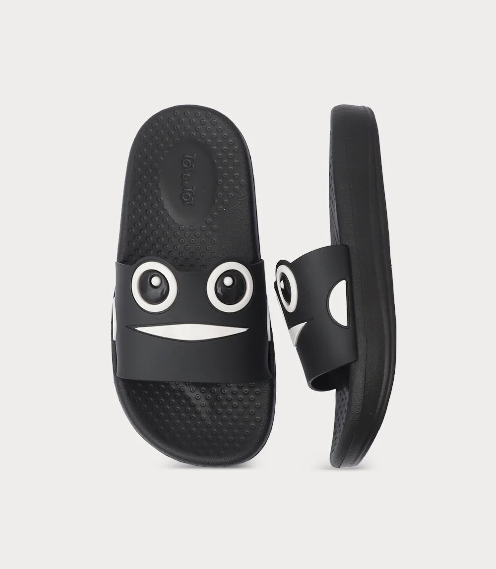 Boy Casual Slipper-BLACK - Image 4