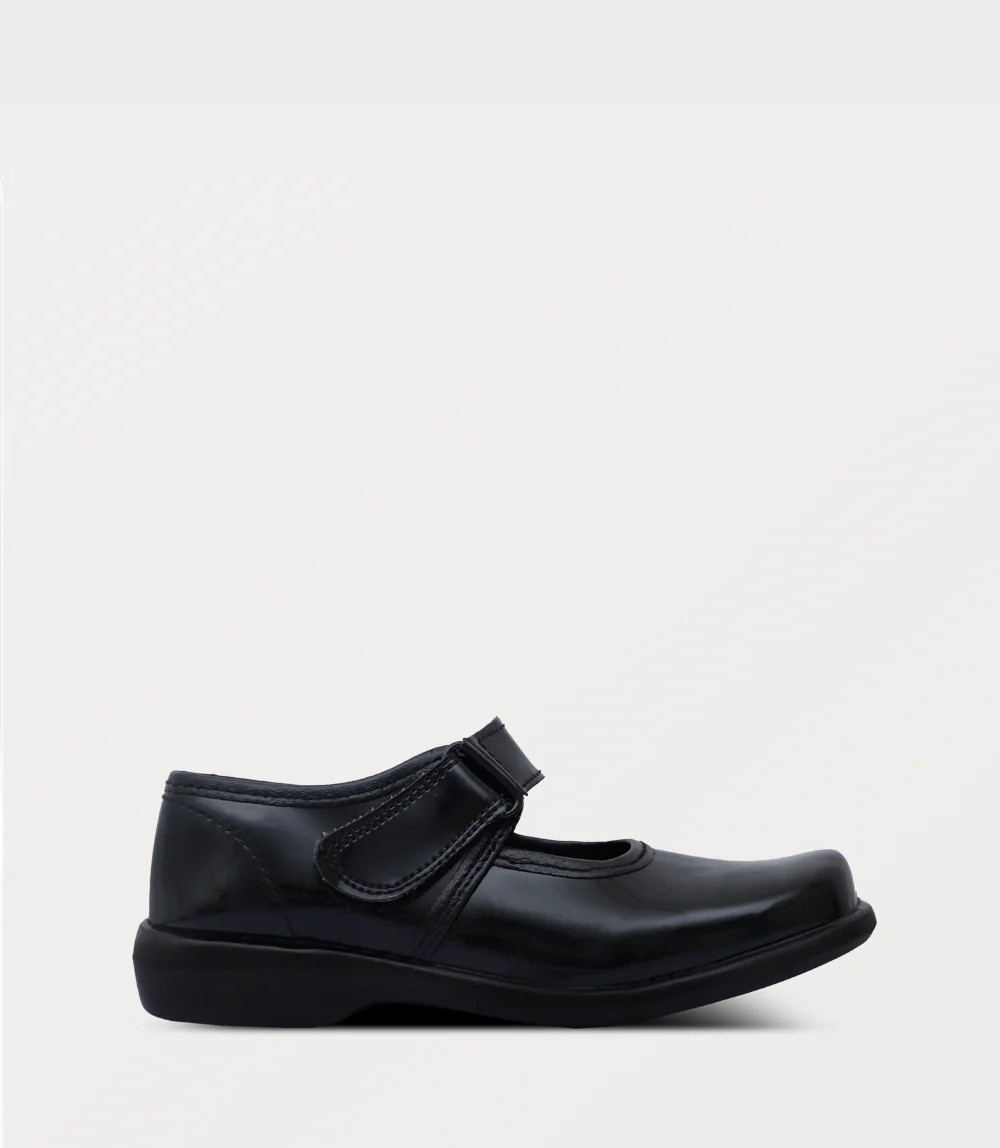 Girl School Shoes-BLACK - Image 4