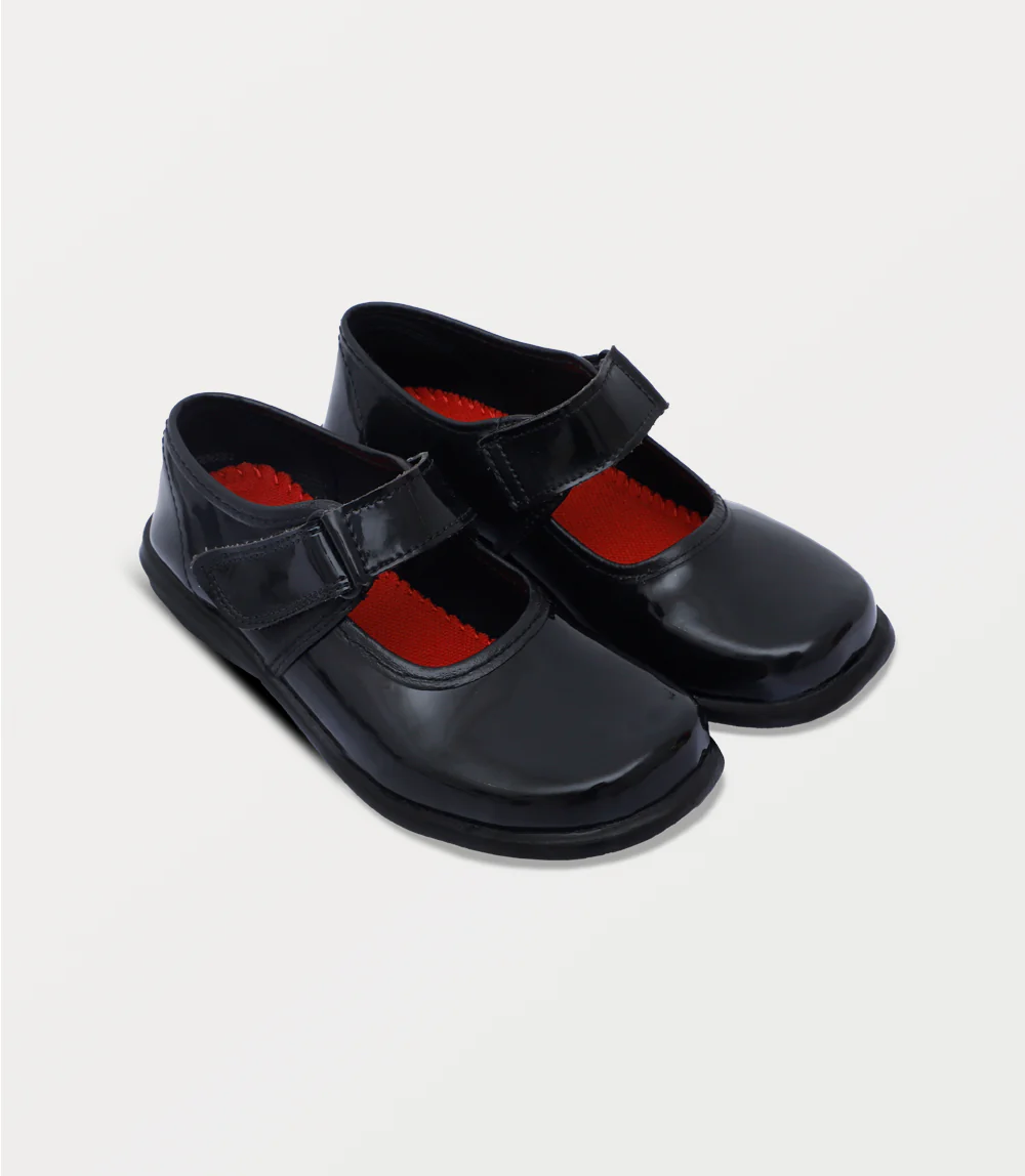 Girl School Shoes-BLACK - Image 5