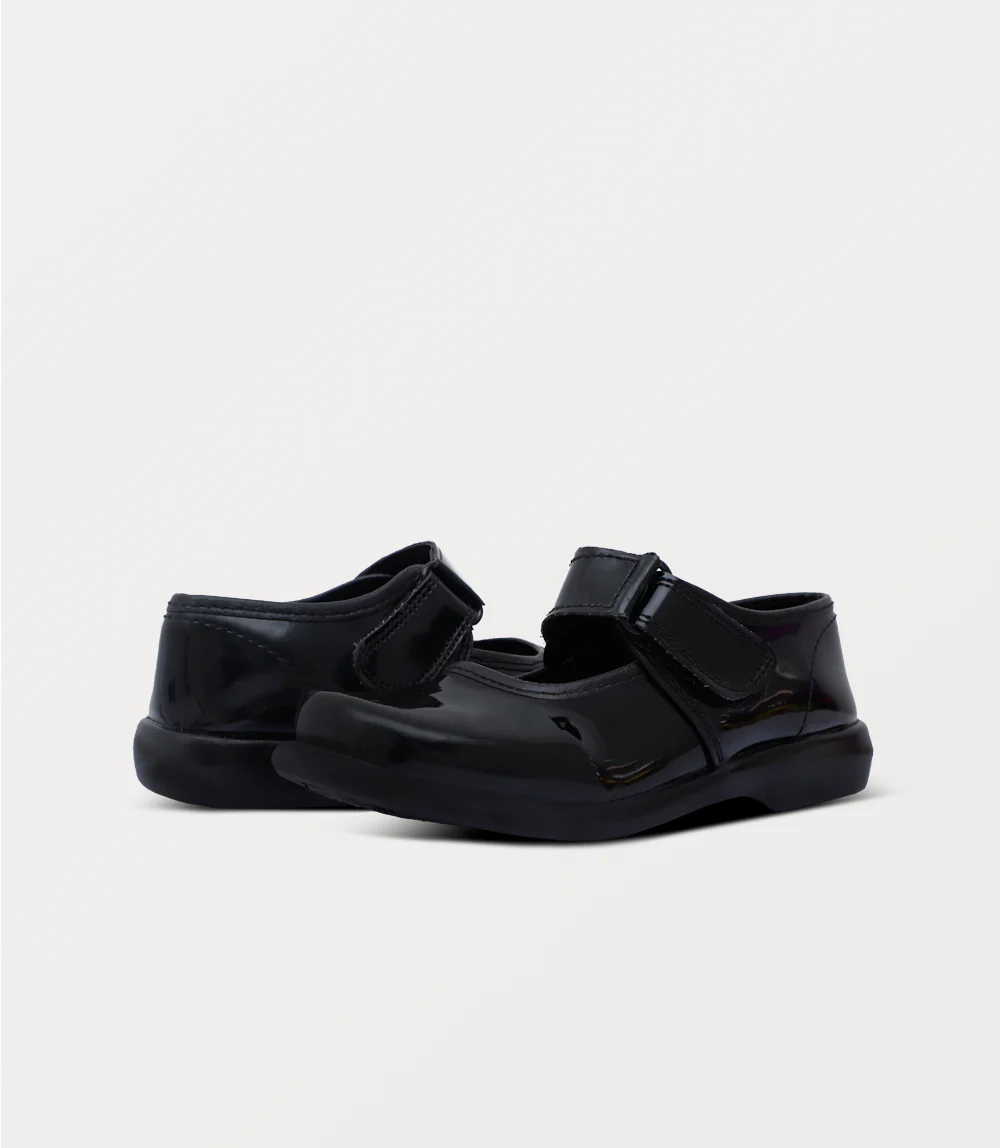 Girl School Shoes-BLACK - Image 6