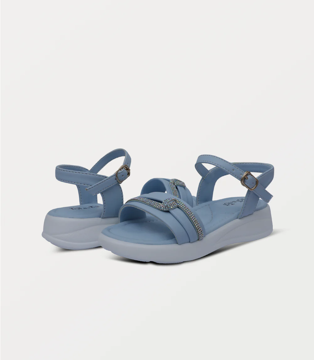 Girl Comfort Sandal-BLUE - Image 3