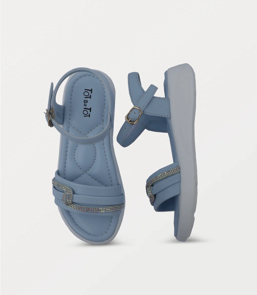 Girl Comfort Sandal-BLUE - Image 4