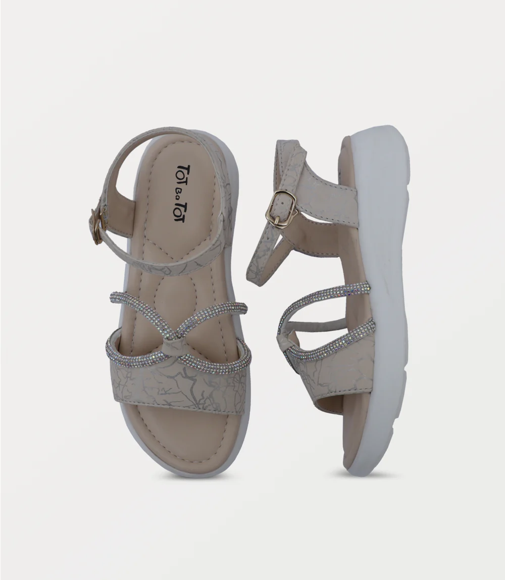 Girl Comfort Sandal-PEACH - Image 4