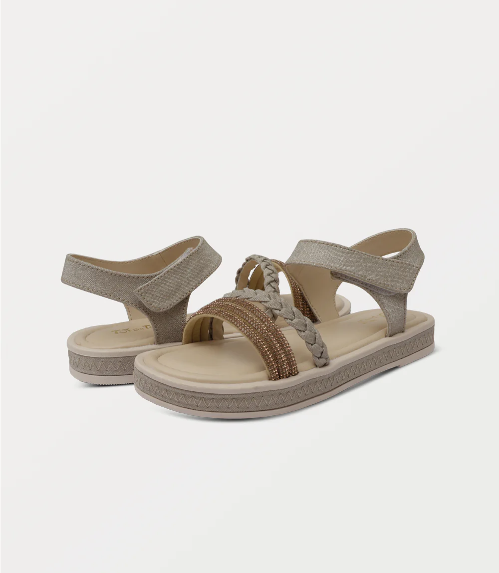 Girl Comfort Sandal-BROWN - Image 3