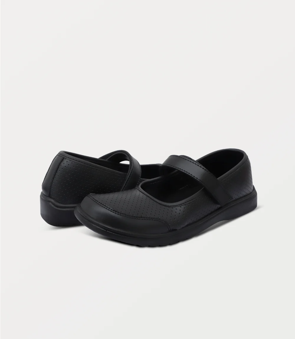 Girl School Shoes-BLACK - Image 3