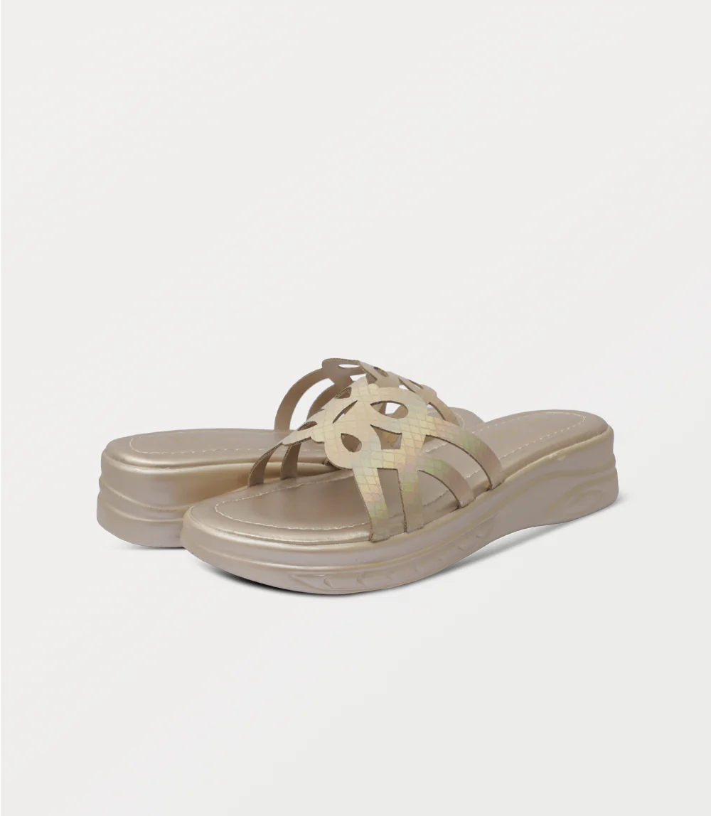 Girl Casual Slipper-GOLDEN - Image 3