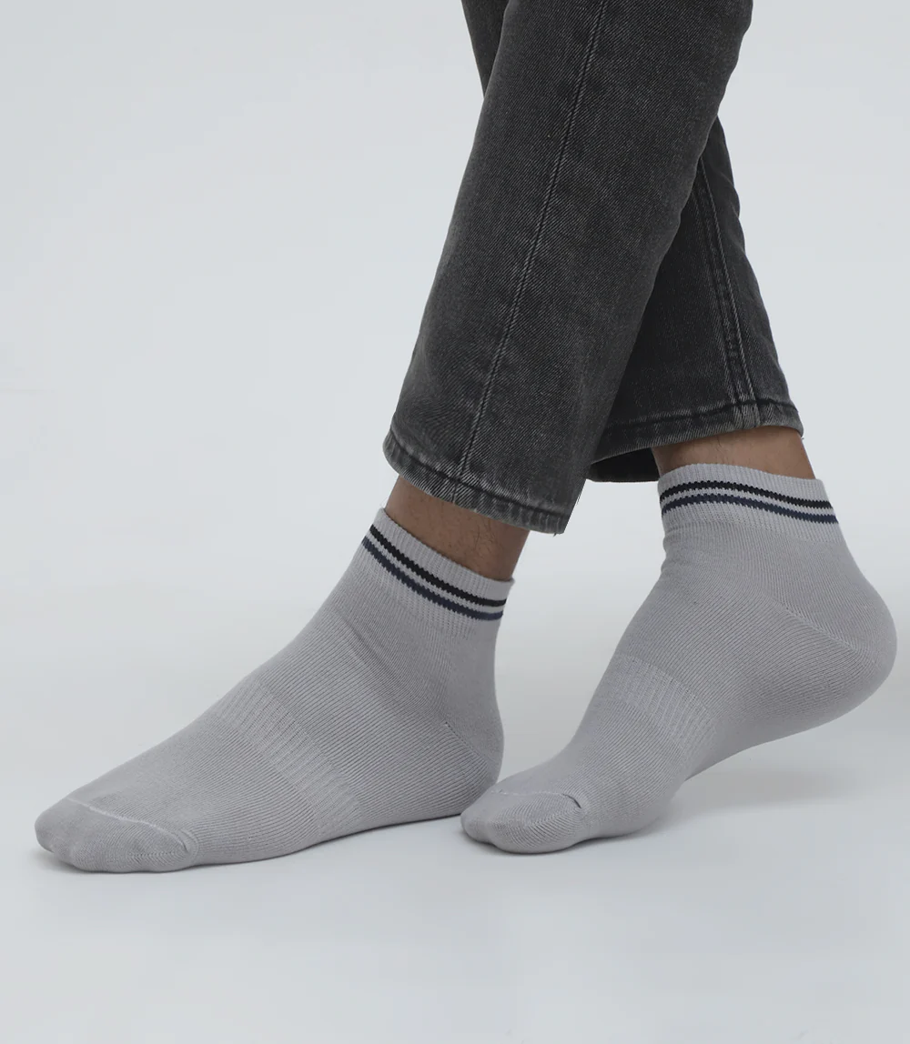 Men Socks-LIGHT GREY - Image 2