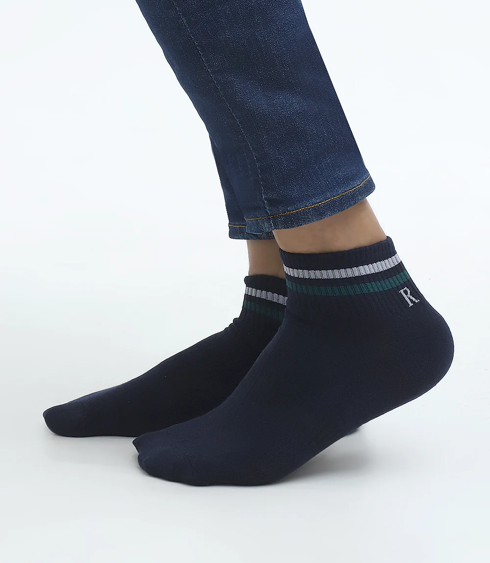 Men Socks-NAVY/GREY - Image 3