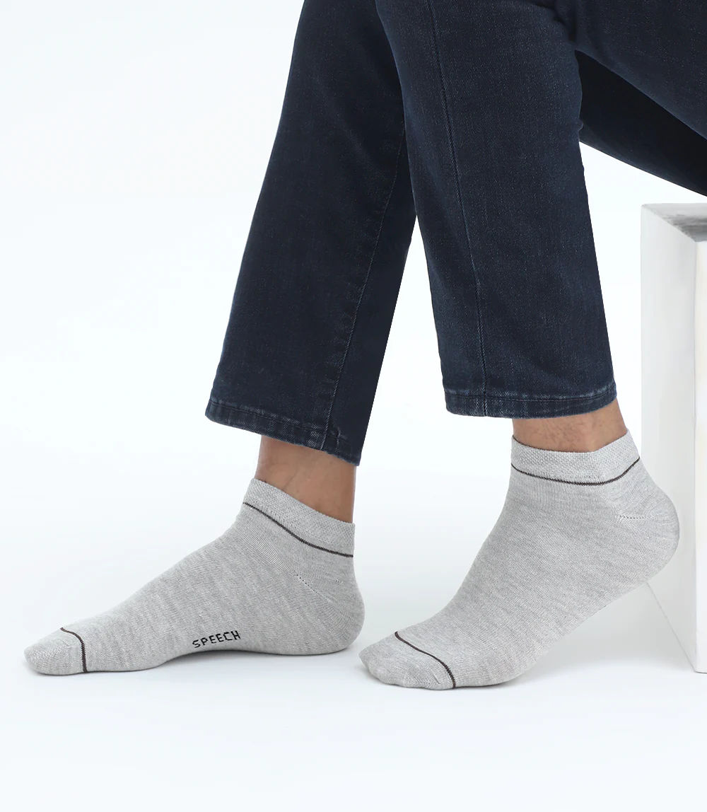 Men Socks-LIGHT GREY - Image 2