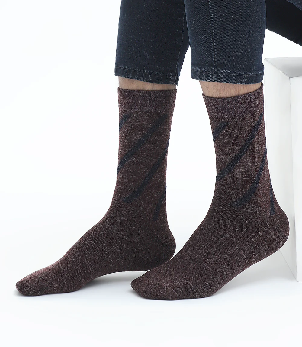 Men Socks-MAROON - Image 2