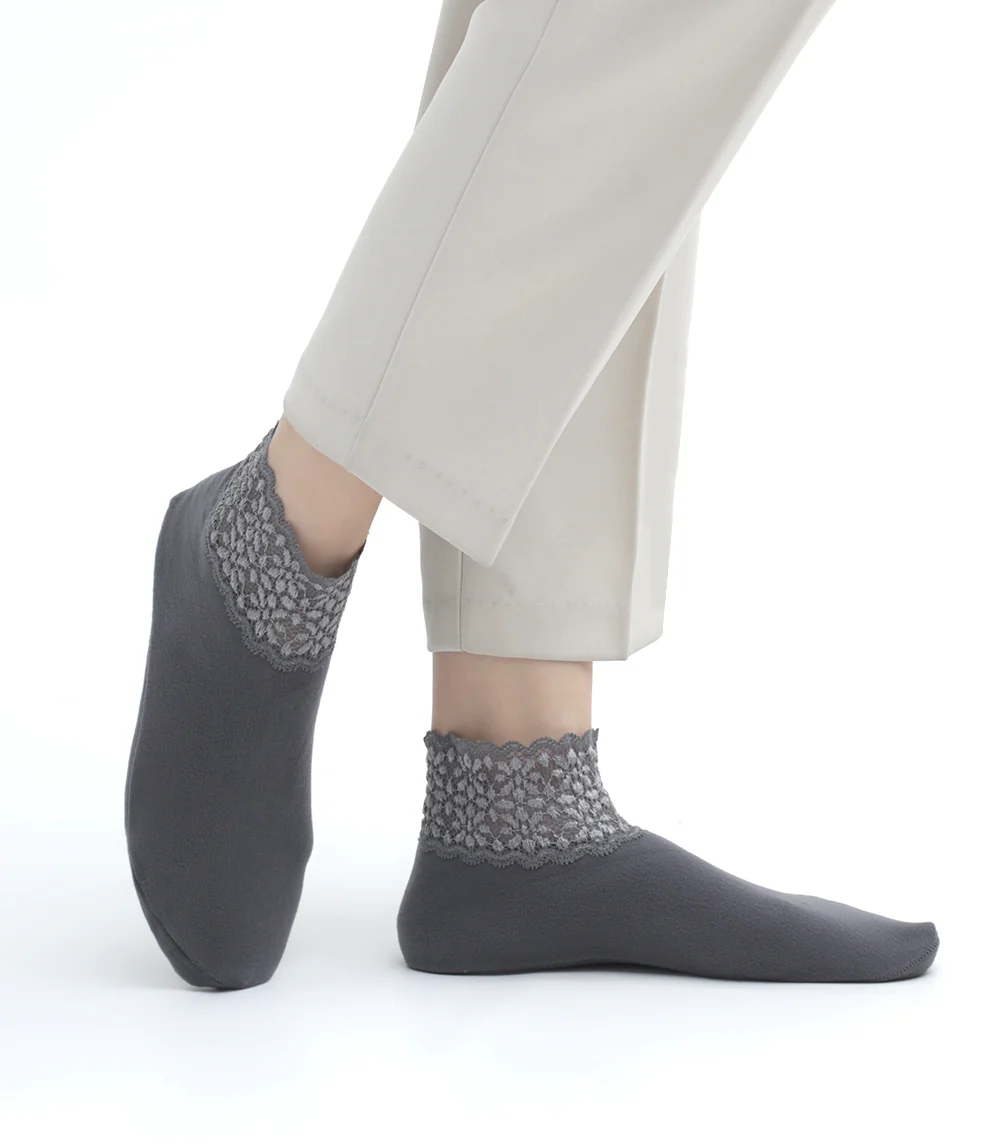 Women Socks-DARK GREY - Image 2