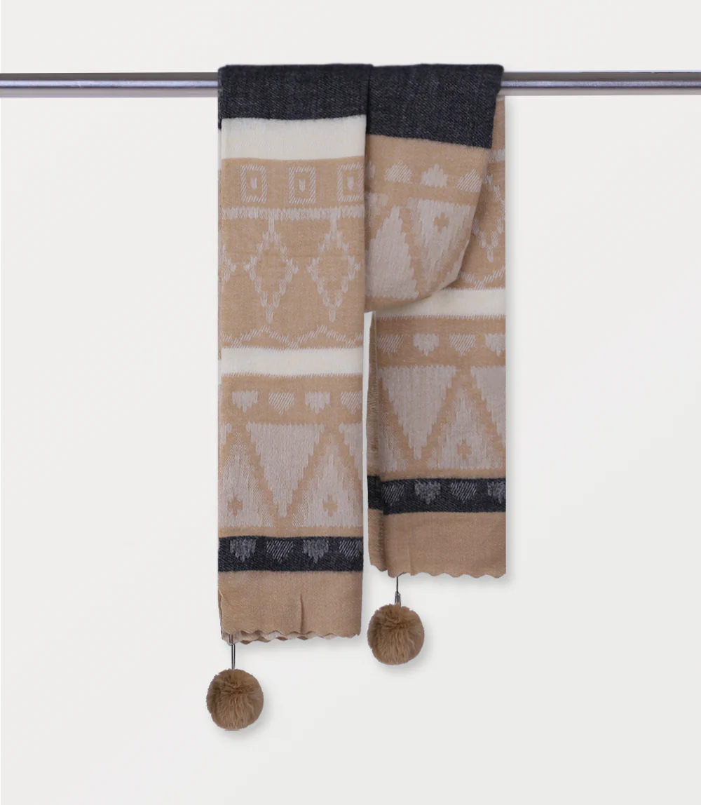 Women Scarf-L BROWN