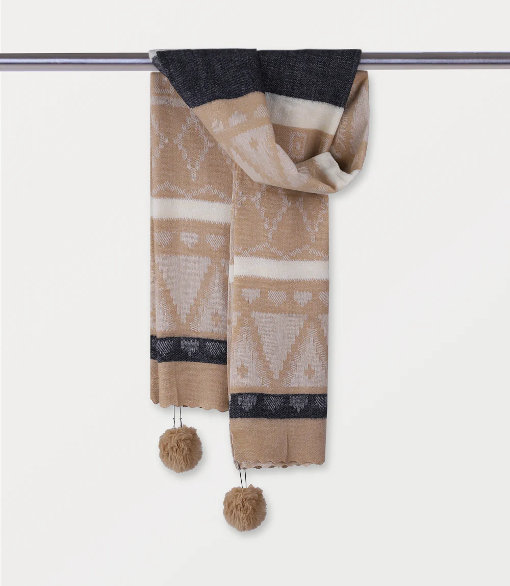 Women Scarf-L BROWN - Image 2
