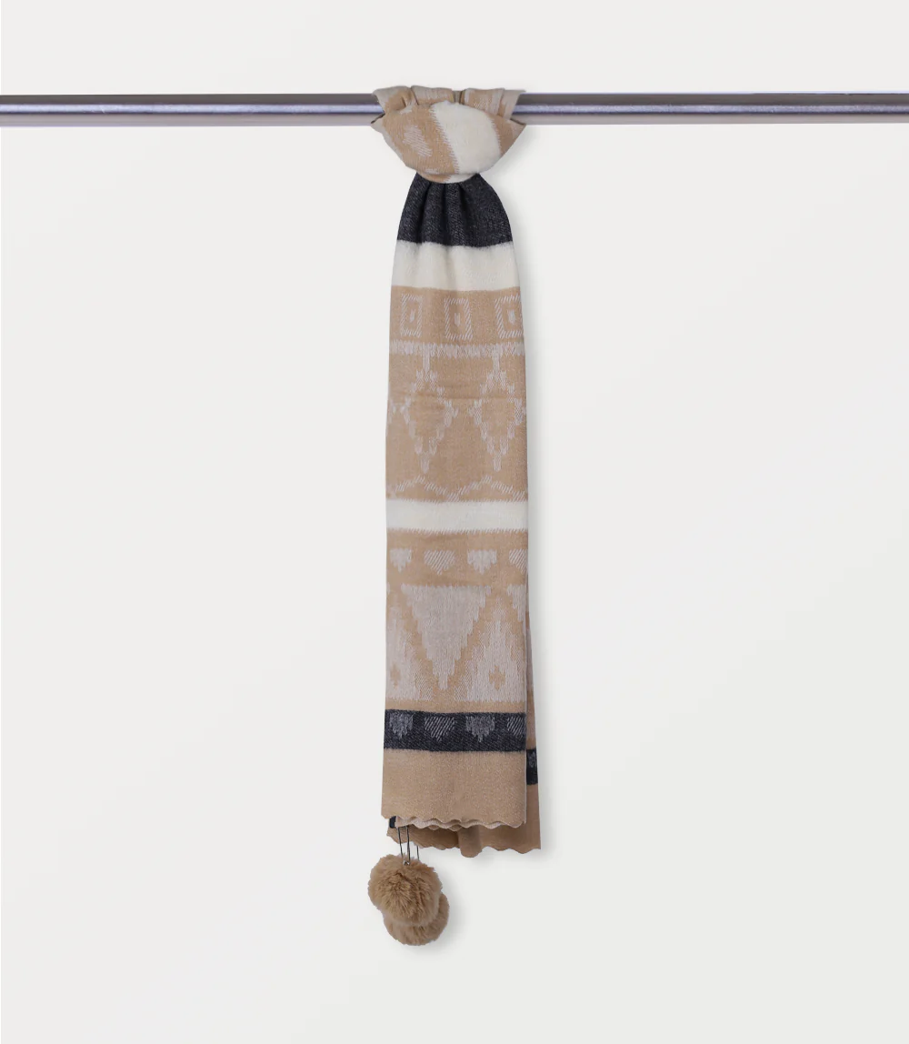 Women Scarf-L BROWN - Image 3