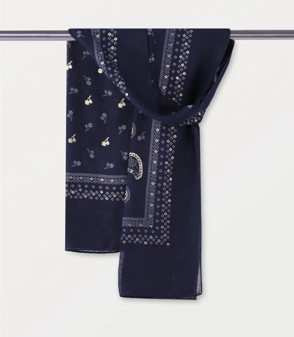 Women Scarf-NAVY - Image 3