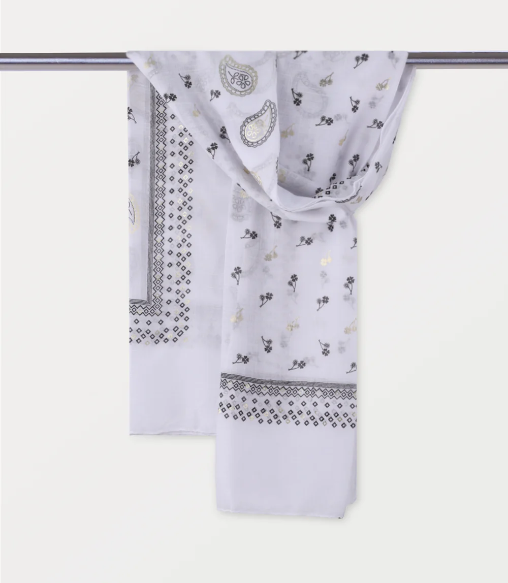 Women Scarf-WHITE - Image 2
