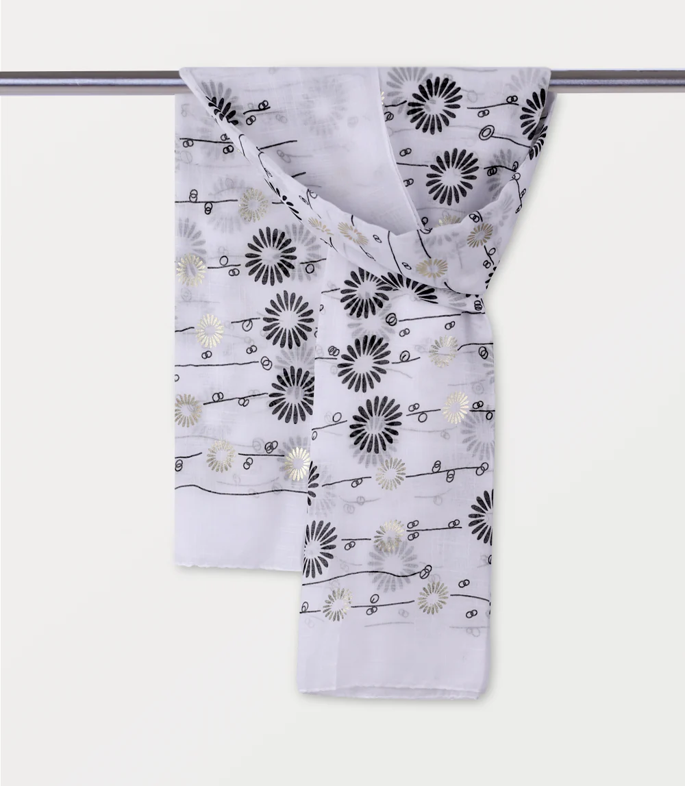 Women Scarf-WHITE - Image 2