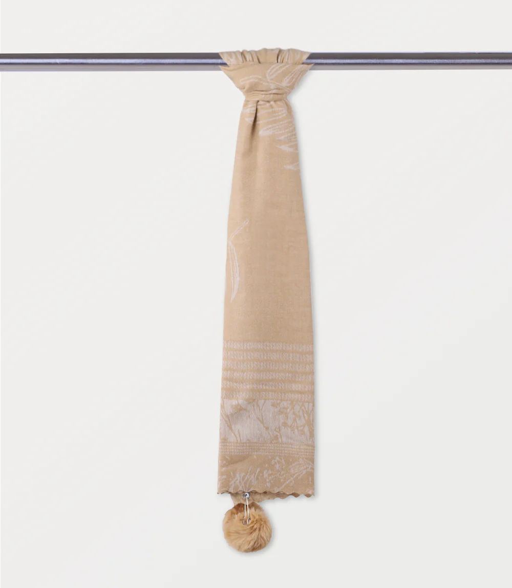 Women Scarf-BEIGE - Image 3